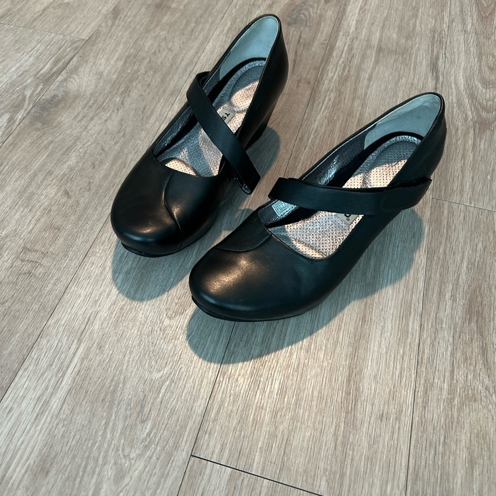 Black Mary Jane Comfort Wedges - Women